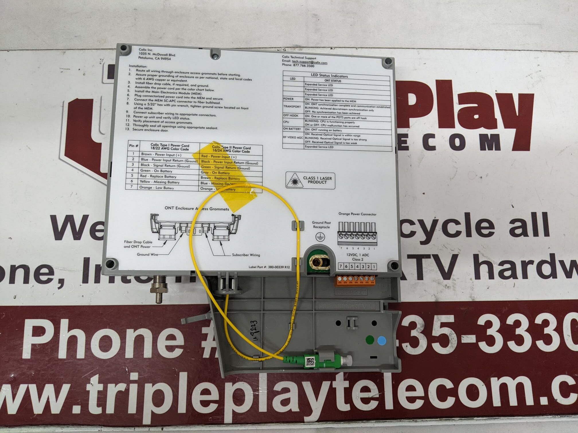 Calix 100-01721 727GE ONT Optical Network Terminal with 4